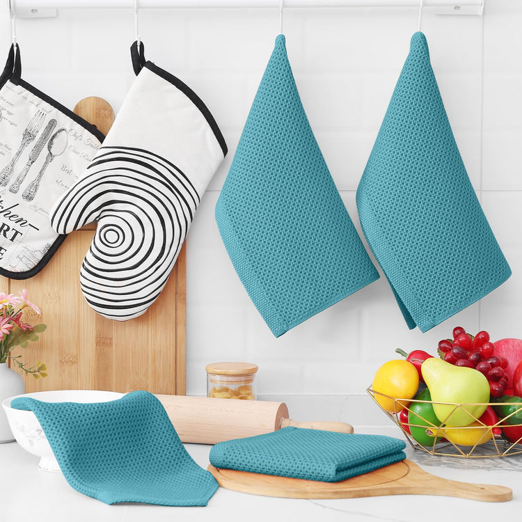 100% Cotton Waffle Weave Kitchen Dish Cloths 6 (6 Count)