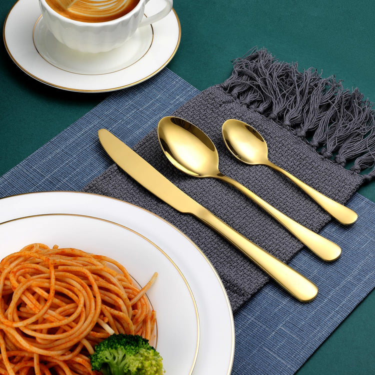 Gold Silverware Set (30 Count)