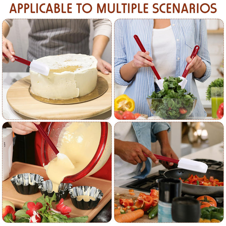 6 Pcs Rubber Spatulas Silicone Heat Resistant (6 Count)
