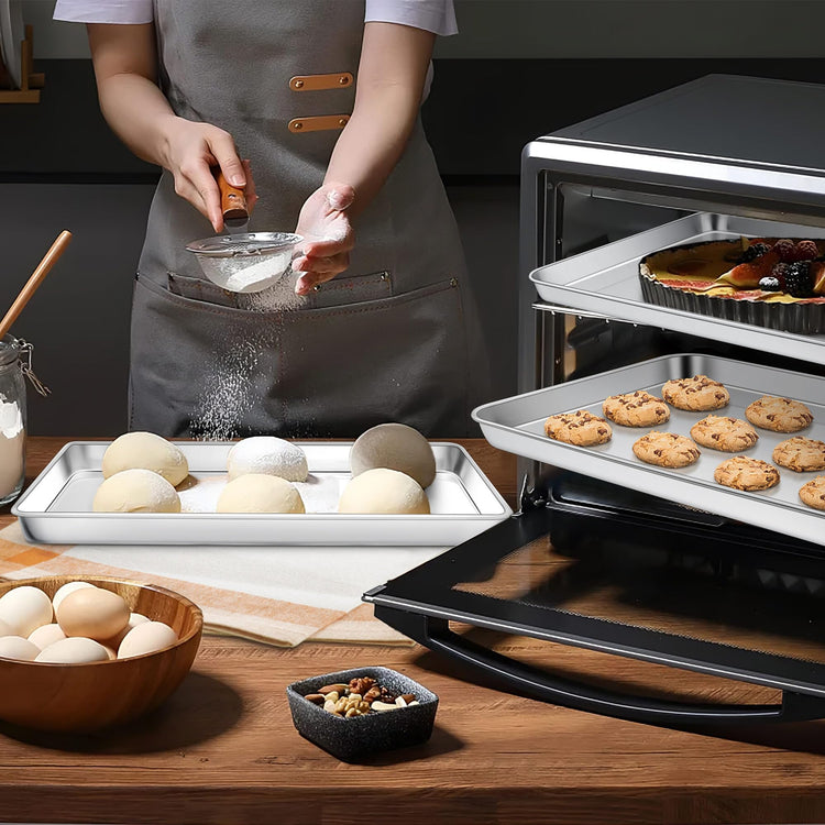 Stainless Steel Quarter Sheet Pan Set for Toaster Oven (2 Count)