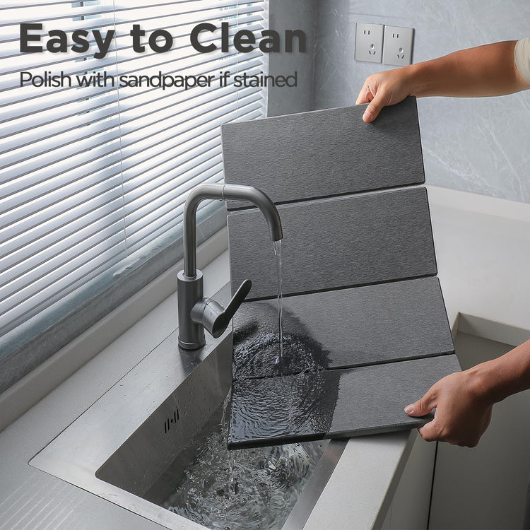 2PCS Stone Drying Mat for Kitchen Counter (2 Count)