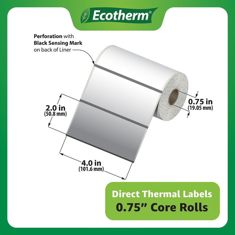 4" x 2" Mobile Printer Labels (7500 Count)