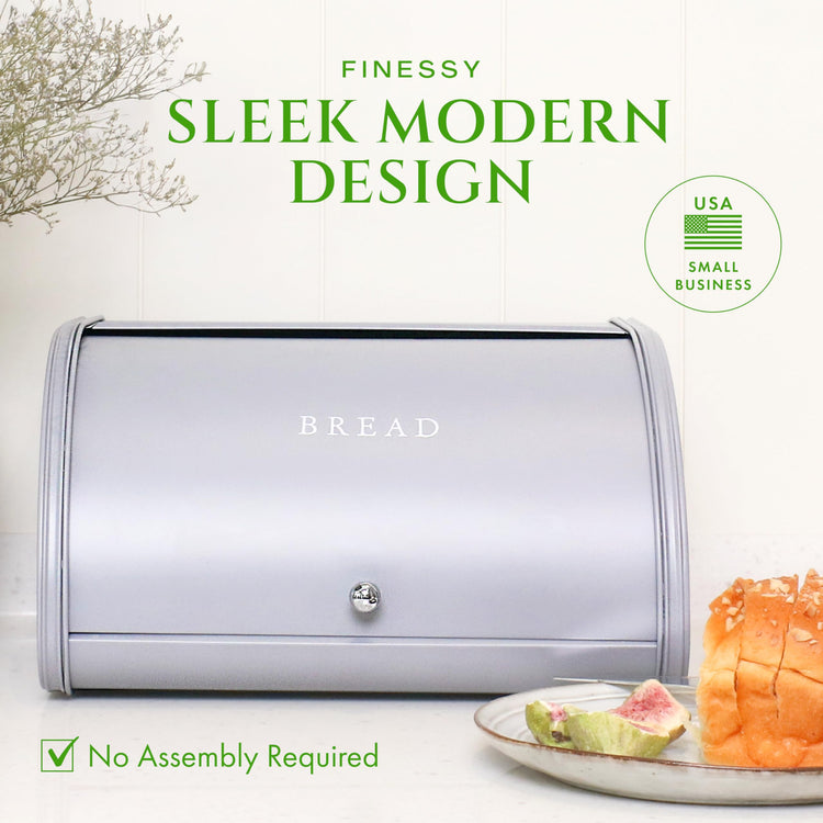 Metal Bread Box For Kitchen Countertop