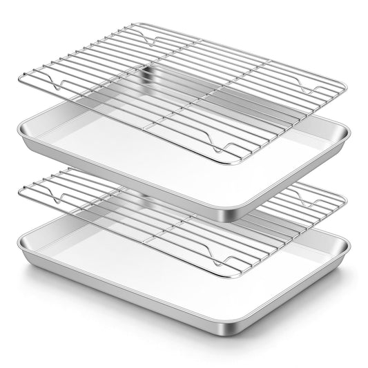 Stainless Steel Baking Sheet with Rack Set