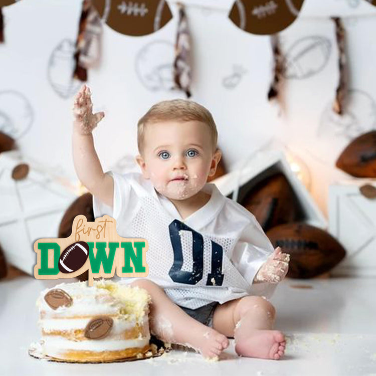 First Year Down Cake Topper for First Birthday