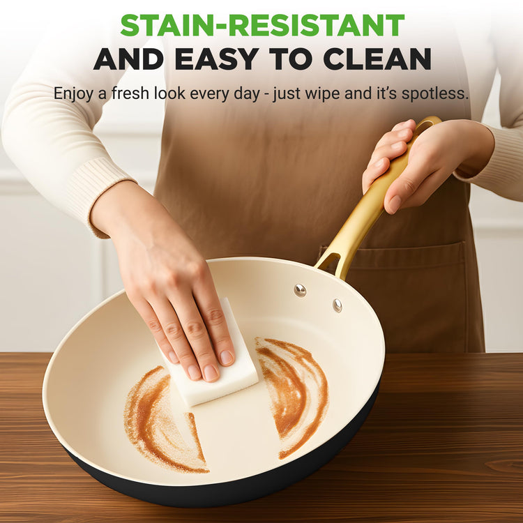12 Inch Professional Ceramic Frying Pan With Lid