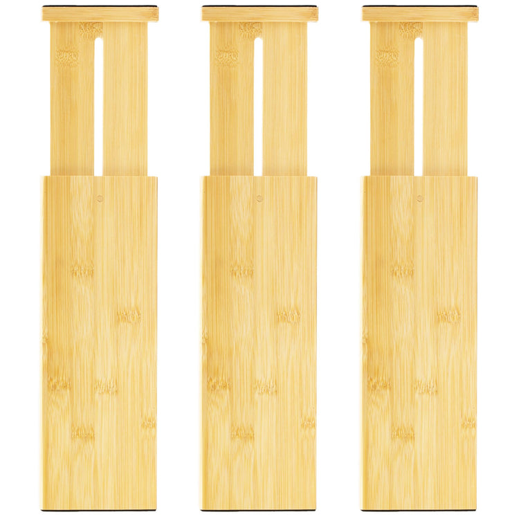 3 Pack Bamboo Drawer Dividers