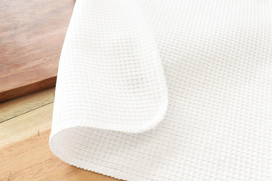 PurpleEssences Dish Cloths and Dish Rags - 6 Pack Waffle Weave Solid Kitchen Dish Wash Cloths, 100% Cotton, 12 x 12 Inches, Ultra Soft Absorbent Quick Drying - Spring Summer - White - Nestoria