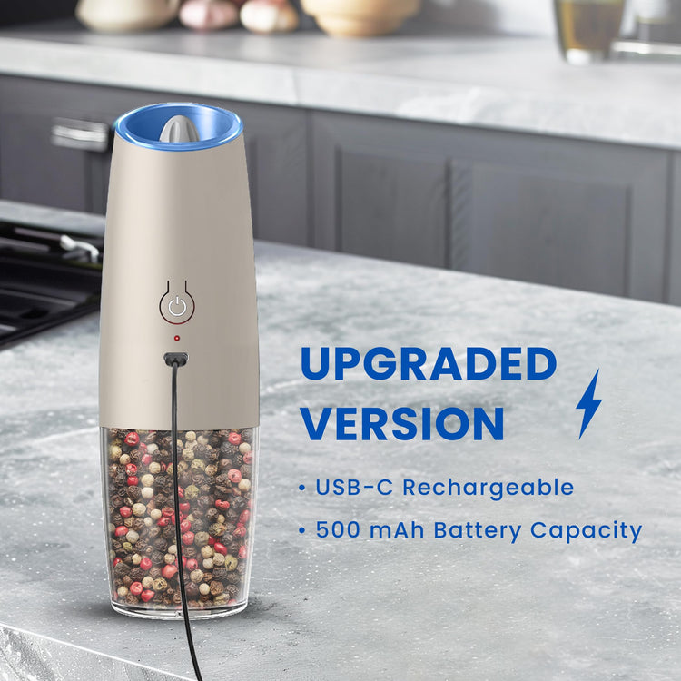 Rechargeable Electric Salt And Pepper Grinder Set (2 Count)