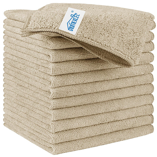 Brown Microfiber Cleaning Cloth (12 Count)