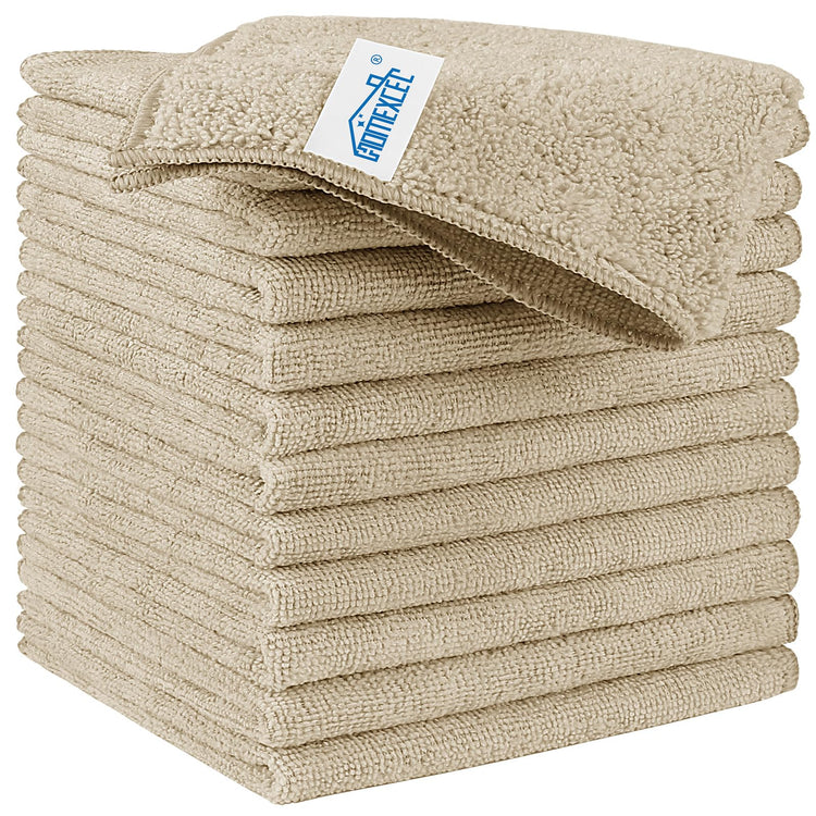 Brown Microfiber Cleaning Cloth (12 Count)