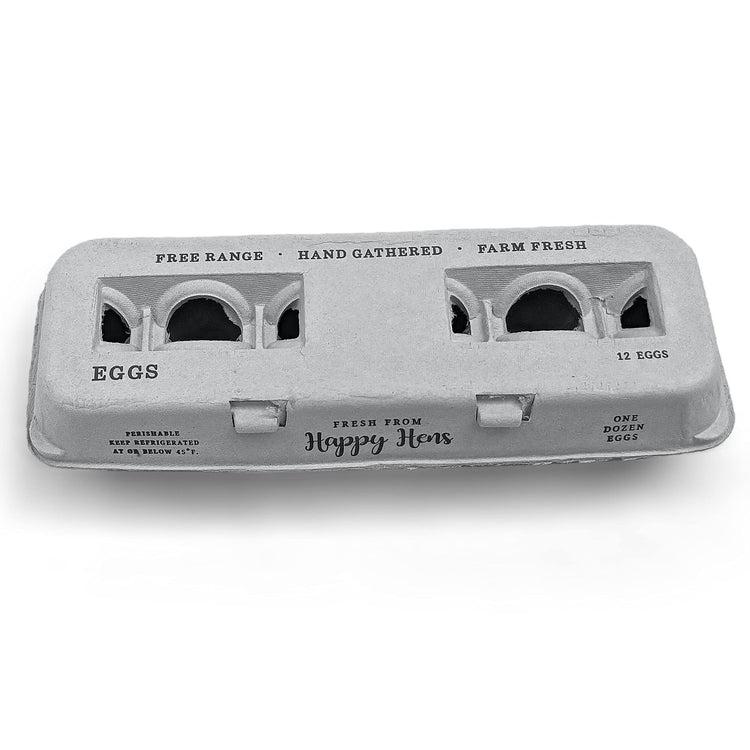 Egg Cartons Adorable Printed Design for Farm Fresh Eggs (250 Count)
