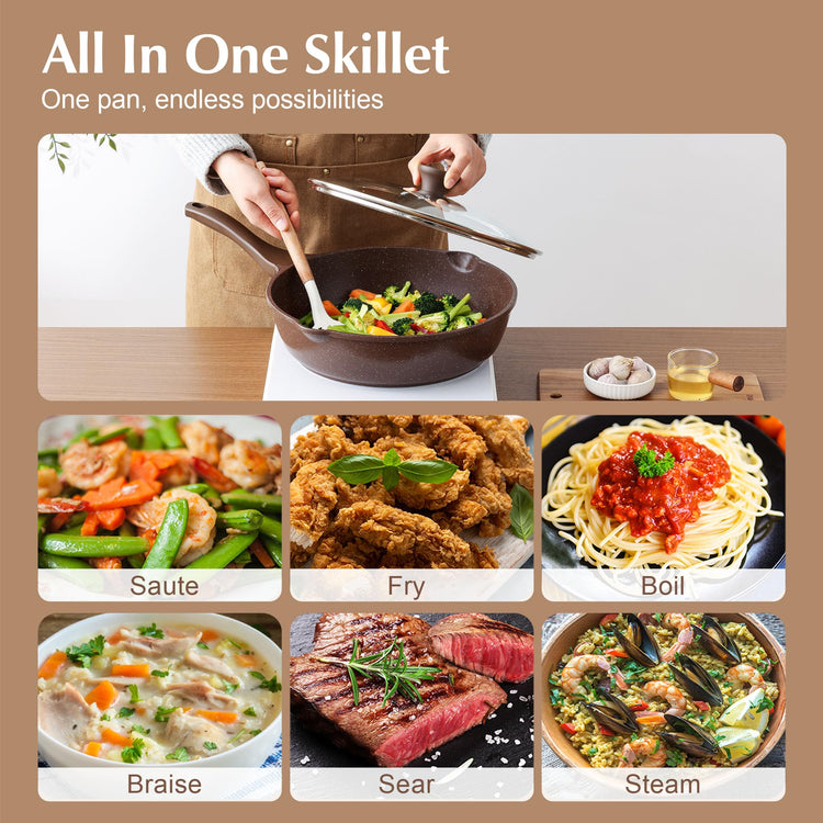 Nonstick Deep Frying Pan Skillet