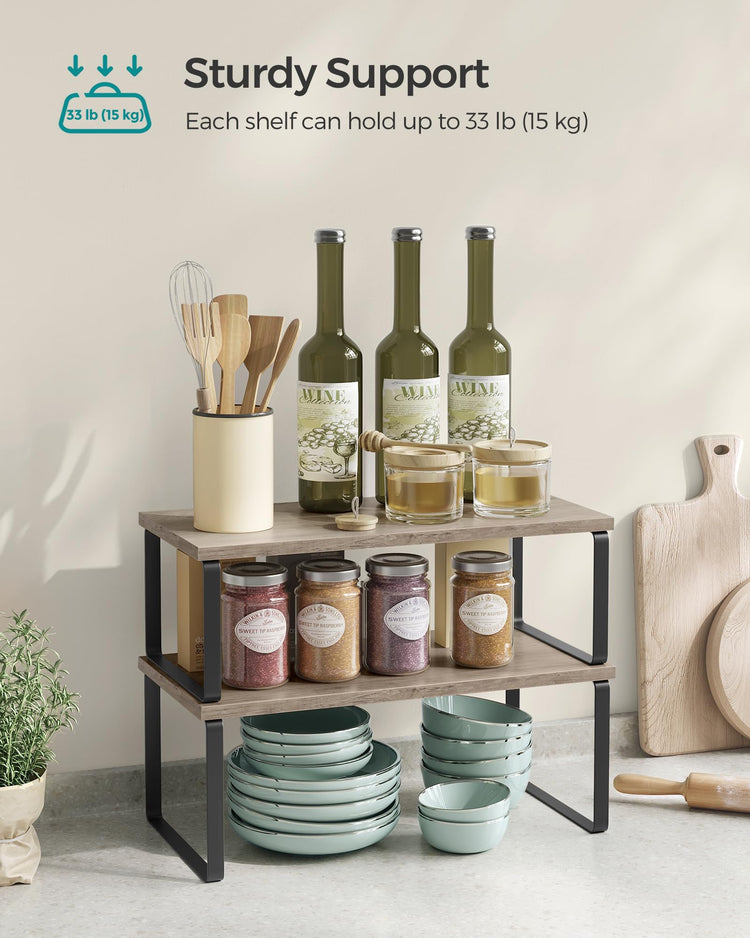 Cabinet Organizer Shelf (4 Count)