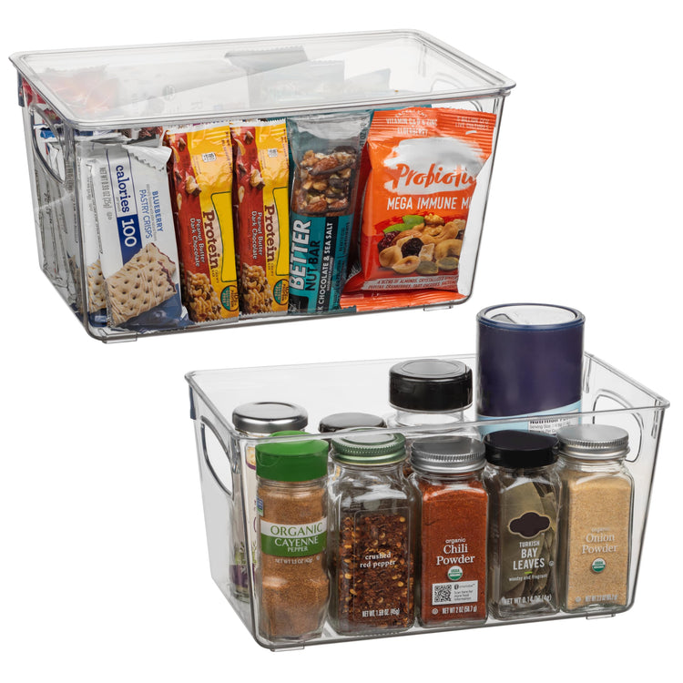 Pantry Storage Bins with Lids for Kitchen & Fridge