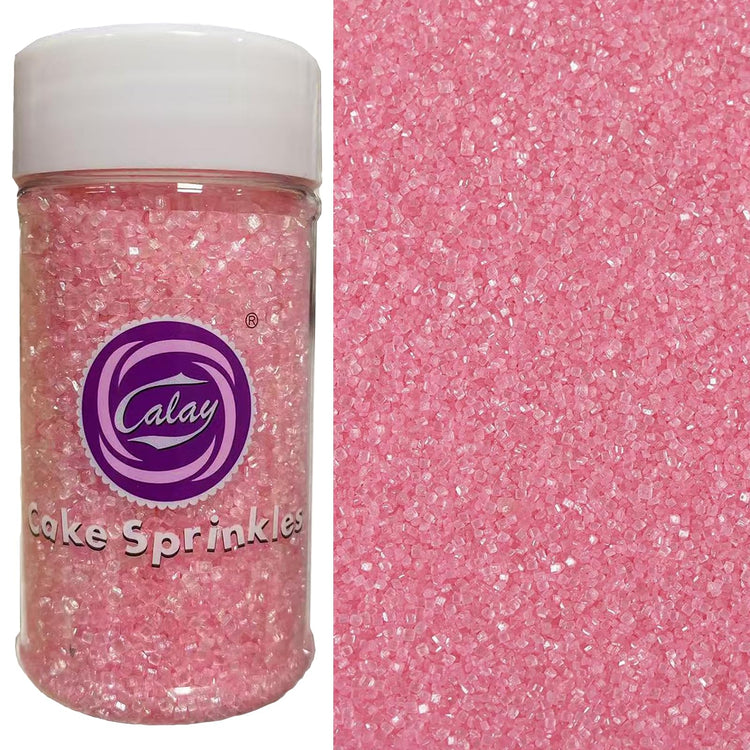 Light Pink Sanding Sugar for Baking Edible Sparkling Coarse Sugar Crystals Sprinkles for Baking Topping Cake Cookie Cupcake Topper Ice Cream Decoration Supplies 3.2 OZ (3.2 Ounce)