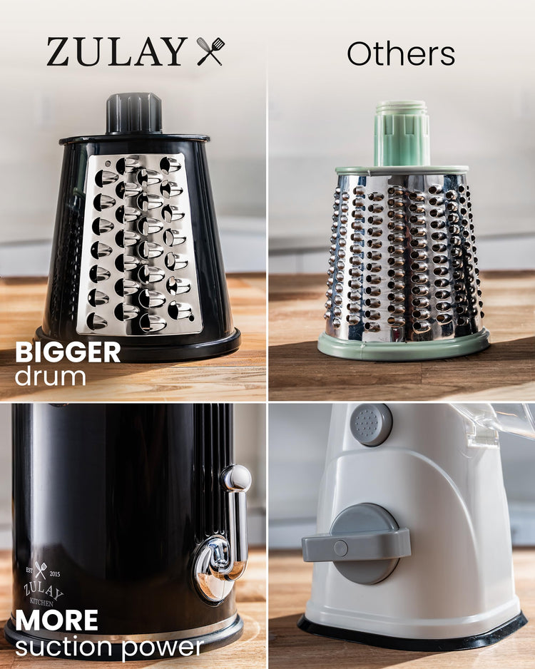 Rotary Cheese Grater 5 Blade Cheese Shredder