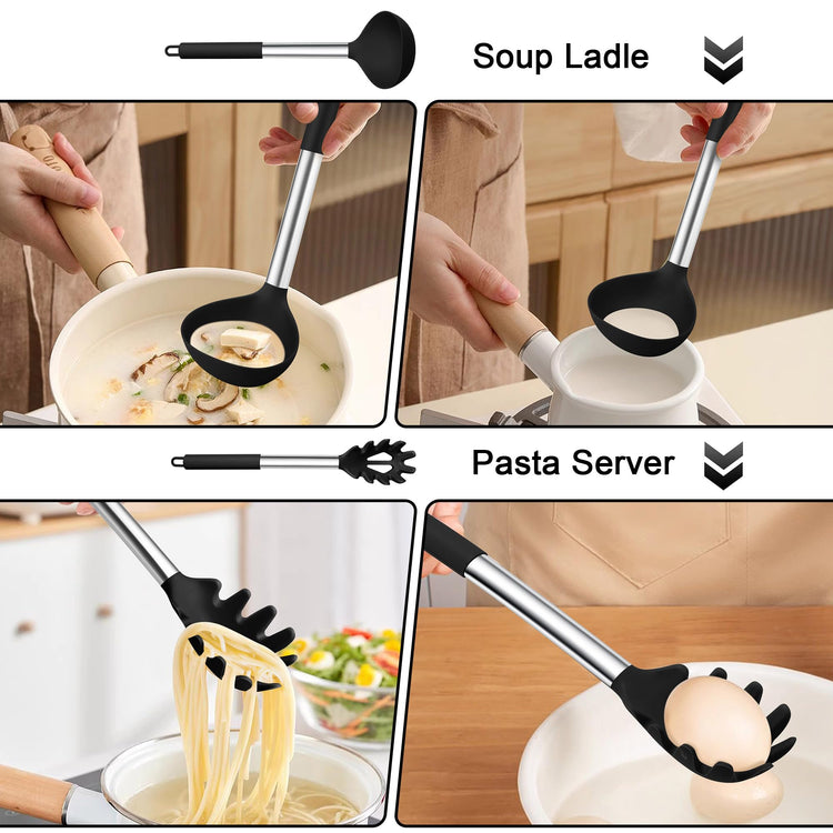 Silicone Pasta Fork and Ladle (2 Count)