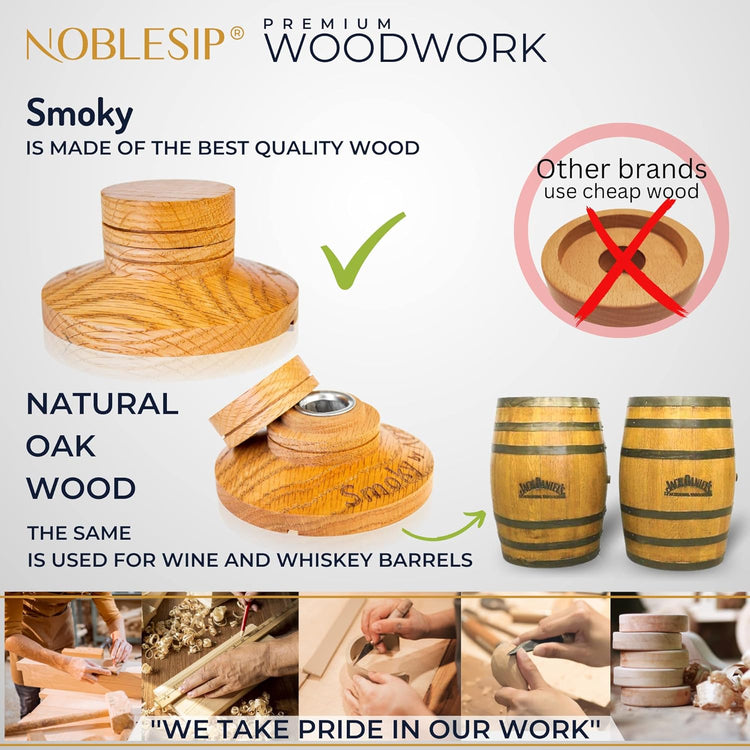 Cocktail Smoker Kit with Bar Stand Smoky Pro with Torch and Selected Wood Chips. All You Need in 1 Set to Smoke Your Whiskey, Bourbon, Scotch, Old Fashioned. A Great Home bar Gift Set!