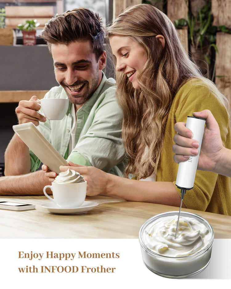 Rechargeable Milk Frother with Cover