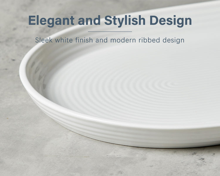16 Inch Ceramic Serving Plates for Entertaining (2 Count)