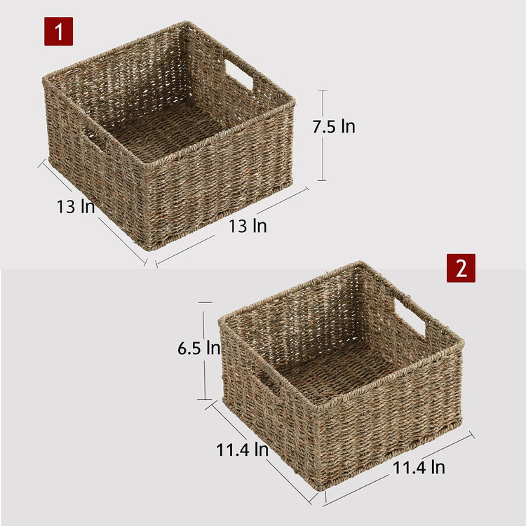 Wicker Storage Baskets for Organizing (2 Count)