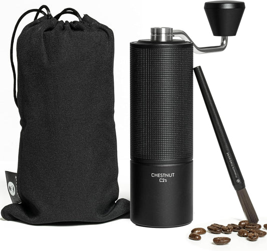 Chestnut C2S Manual Coffee Grinder Capacity 25g with CNC Stainless Steel Conical Burr