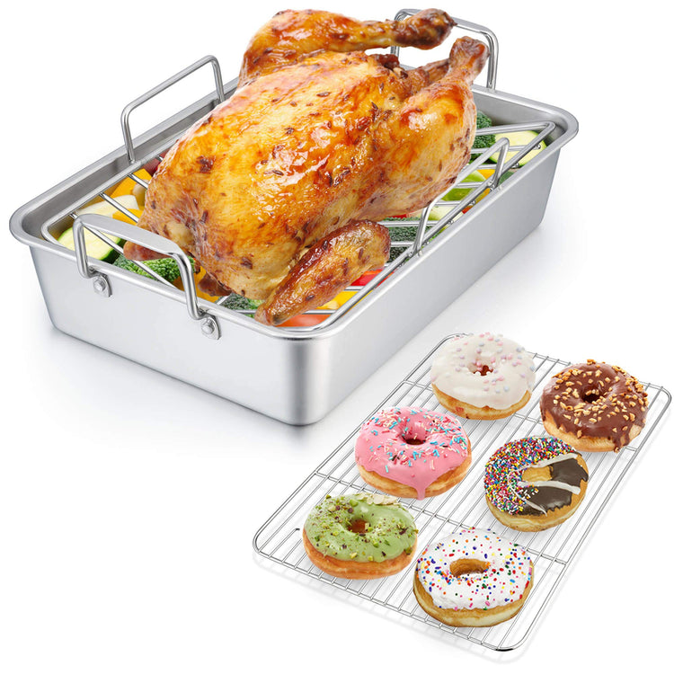 14" Roasting Pan with Racks