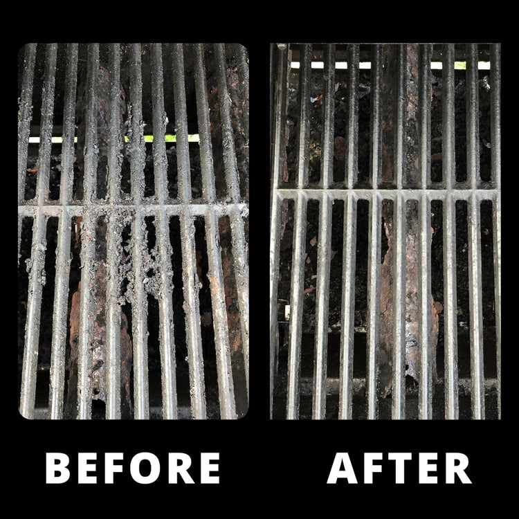 Grill Rescue BBQ Replaceable Scraper Cleaning Head, Bristle Free - Durable and Unique Scraper Tools for Cast Iron or Stainless-Steel Grates, Barbecue Cleaner (Grill Grate Brush with Scraper)