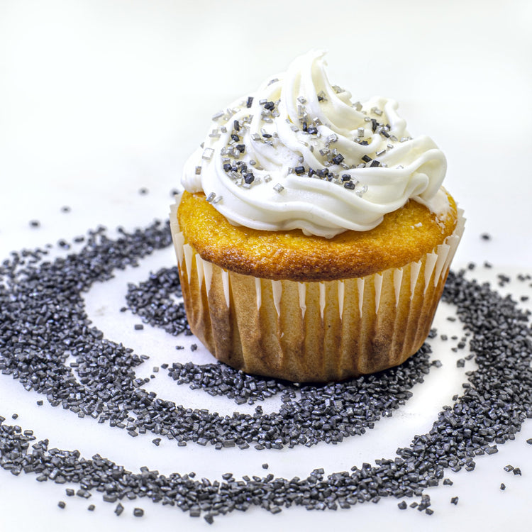 Black Pearlized Sugar Sprinkles for Baking (5 Ounce)