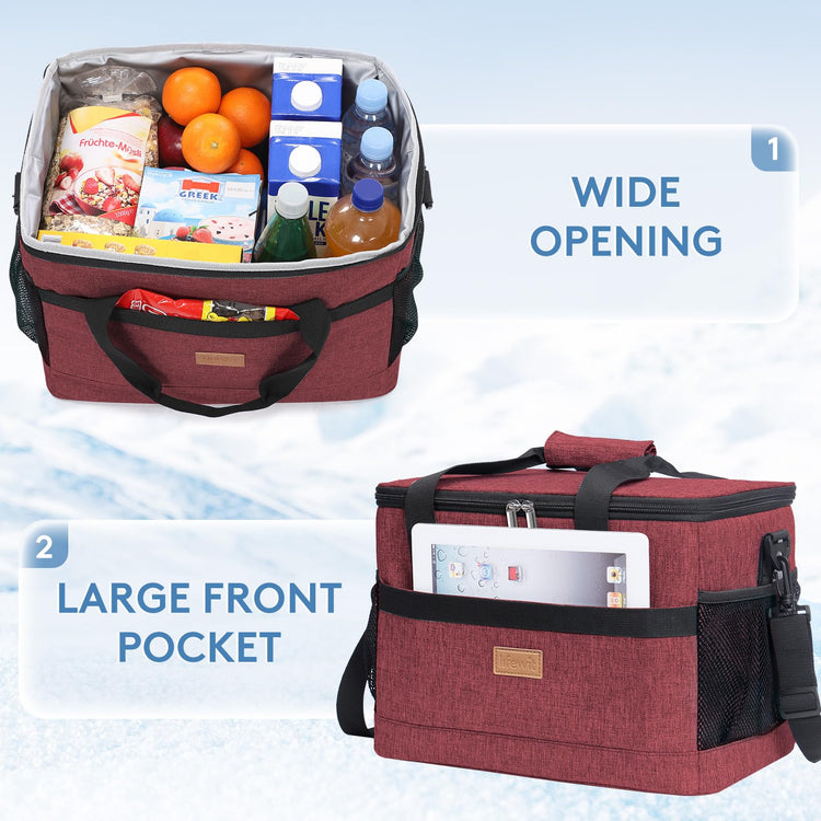 Cooler Bag 30 Cans Collapsible and Insulated Large Lunch Bag Leakproof Soft Cooler Portable for Camping
