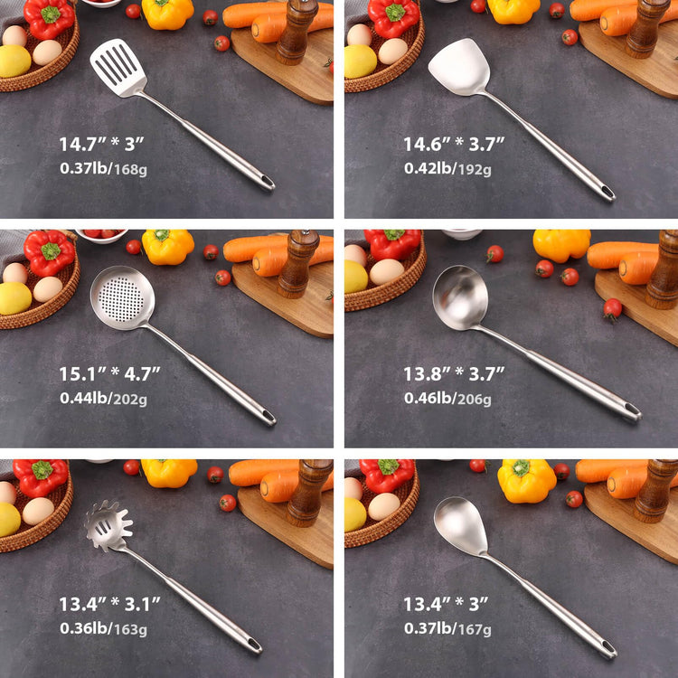 18 10 Stainless Steel Kitchen Utensils Set (12 Count)