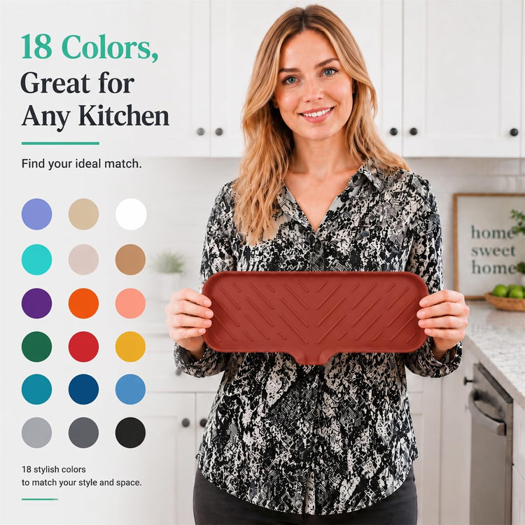 Silicone Soap Dish with Drain Spout