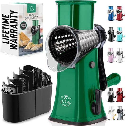 Rotary Cheese Grater 5 Blade Cheese Shredder
