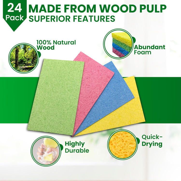 Cellulose Sponges (24 Count)