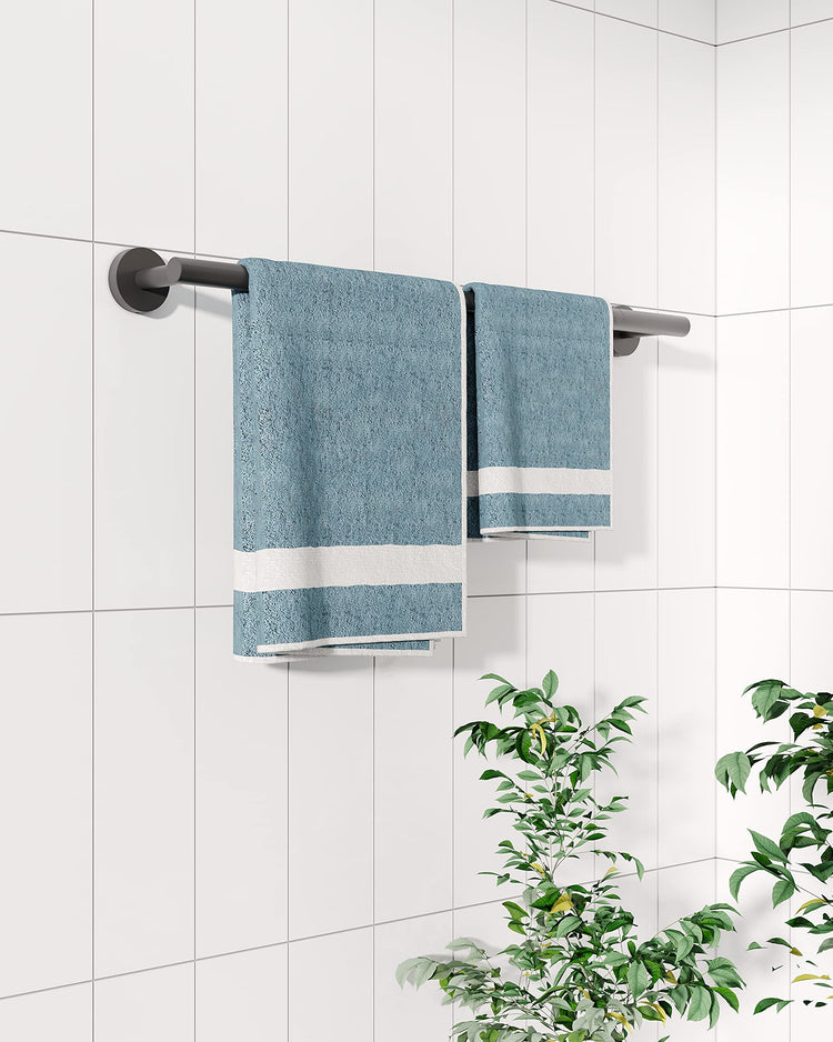 24 Inch Towel Bar Black Towel Rack for Bathroom Kitchen Towel Holder SUS304 Stainless Steel RUSTPROOF Wall Mount Total Length 26 inch