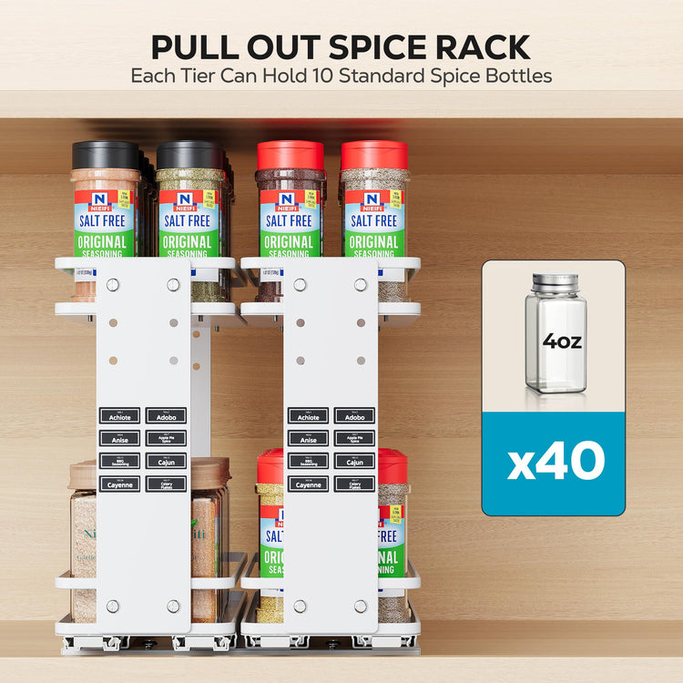 Pull Out Spice Rack Organizer (2 Count)