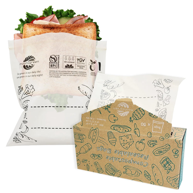 Compostable Food Storage Bags (50 Count)