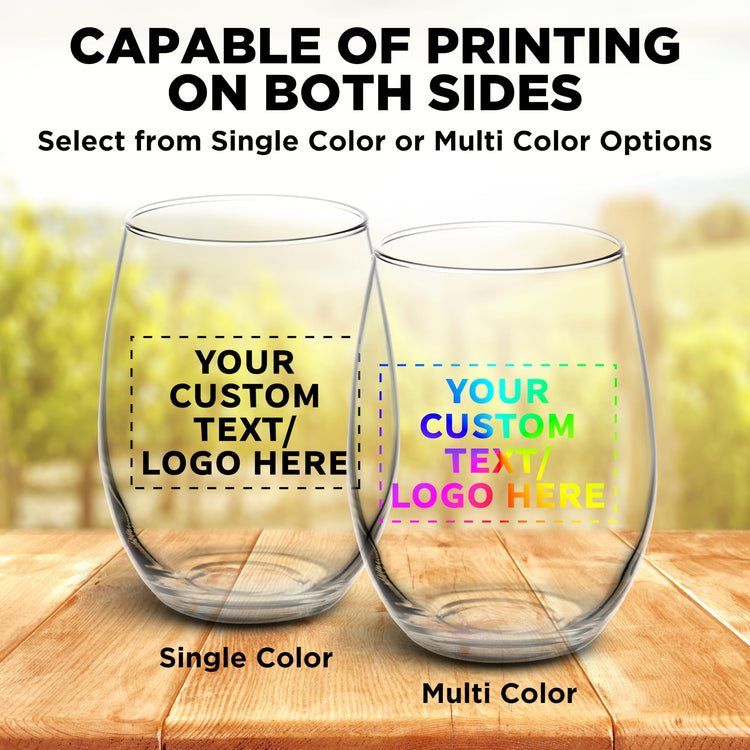100 ARC Stemless Wine Glasses Set (100 Count)