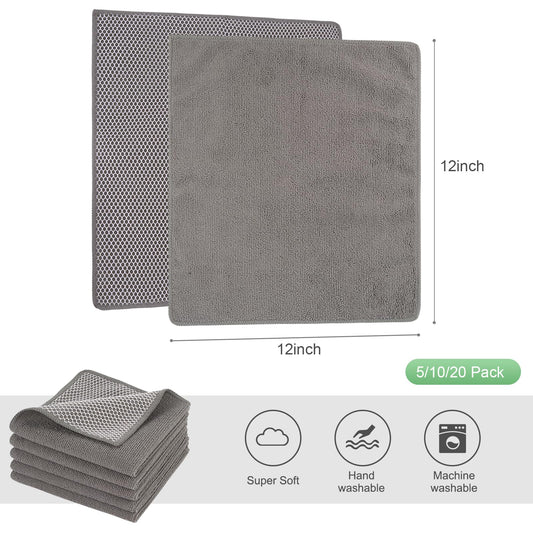 Dish Cloth for Washing Dishes Kitchen Washcloth Cleaning Cloth (20 Count)