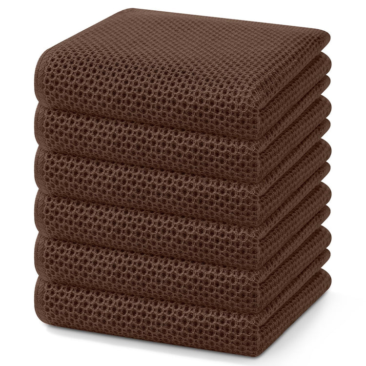 100% Cotton Waffle Weave Kitchen Dish Towels 6 (6 Count)