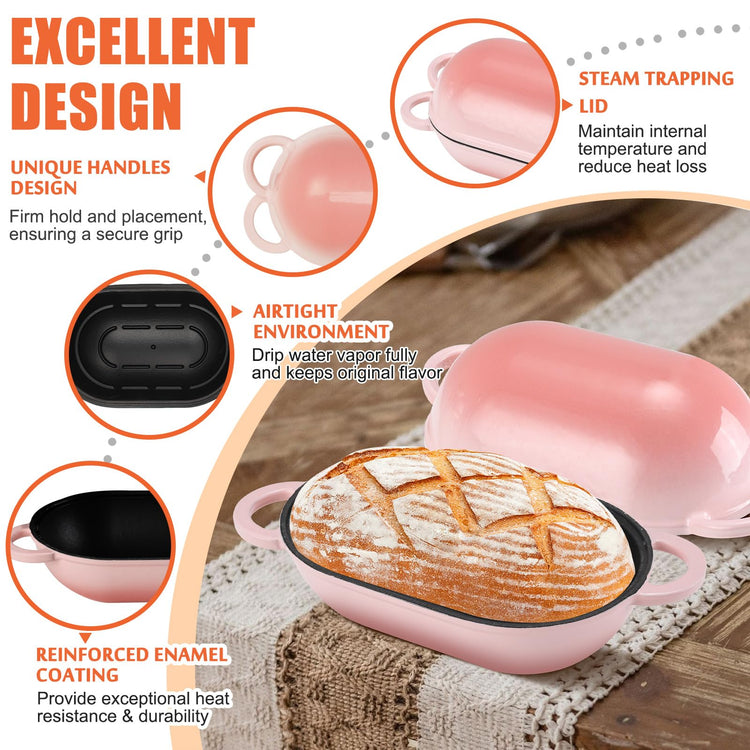 5 QT Enameled Cast Iron Sourdough Bread Oven