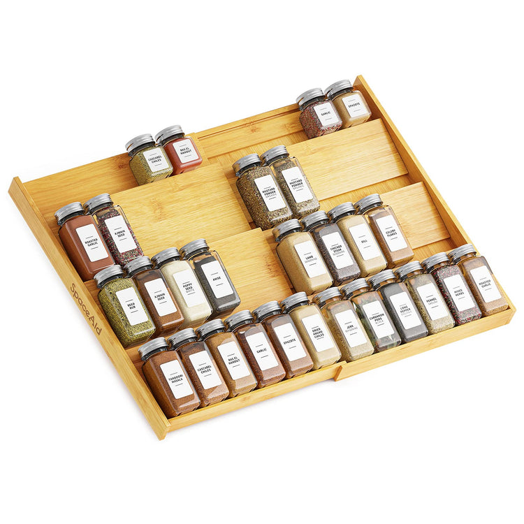 Bamboo Spice Drawer Organizer (48 Count)