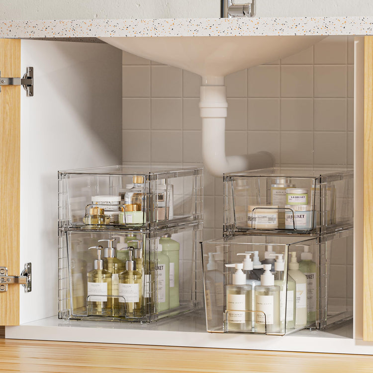 Clear Stackable Storage Drawers (8 Count)