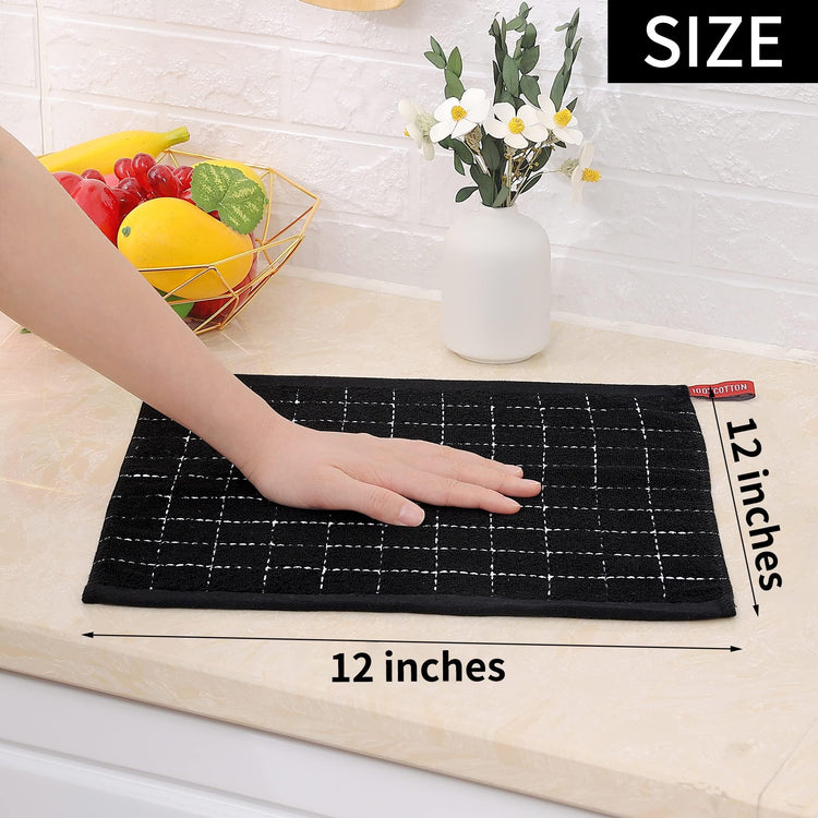 100% Cotton Terry Kitchen Dish Cloths (12 Count)