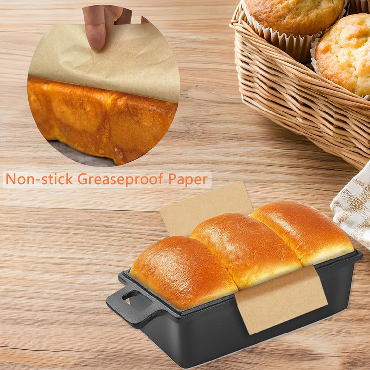 100 Pcs 9x5 in Loaf Pan Liners for Baking Bread Pan Parchment Paper (100 Count)