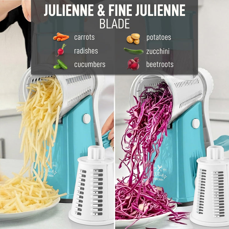 Rotary Cheese Grater 5 Blade Cheese Shredder