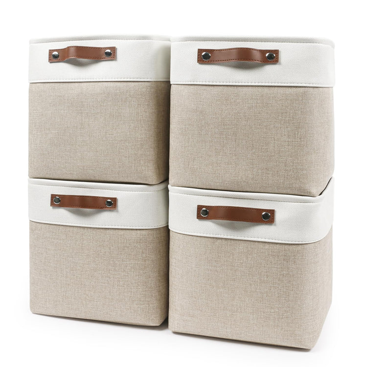 Collapsible Fabric Storage Cubes 11x11 Cube Storage Bins (4 Count)