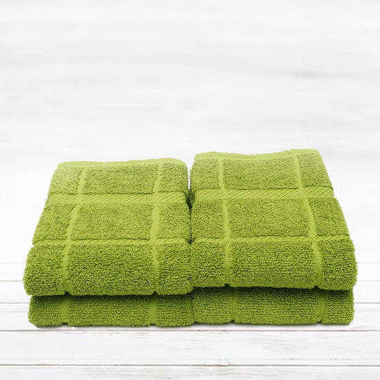 100% Cotton Terry Dish Towels, 4 Pack Plain, 16 x26 Inches, Super Soft and Absorbent Kitchen Towels, Perfect for Kitchen Cleaning and Dish Washing | Green - Nestoria