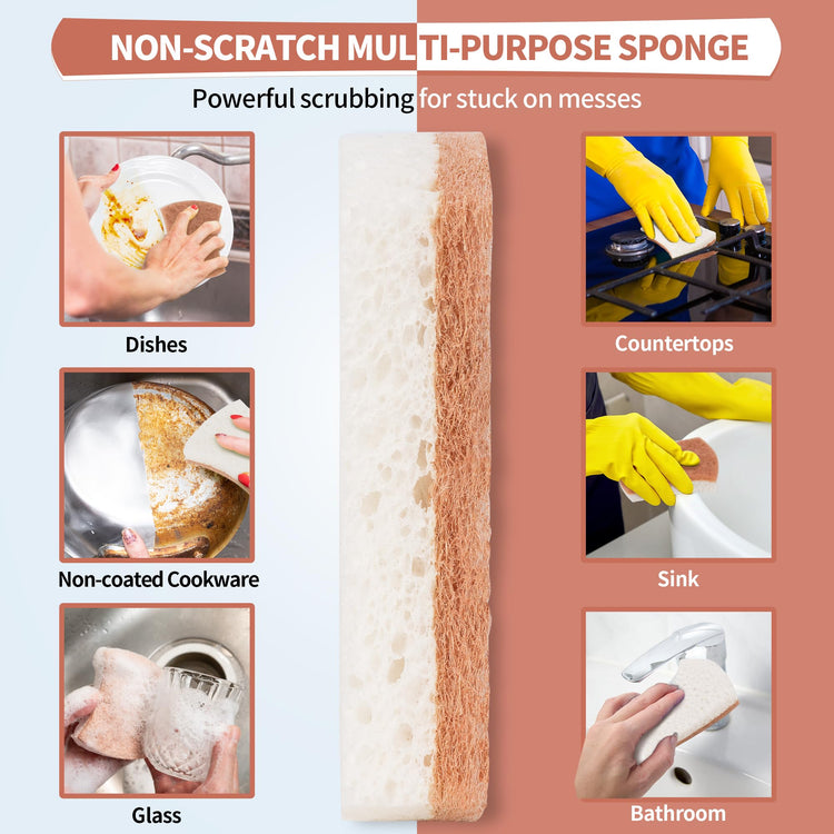Natural Dish Sponge 12 Pack (12 Count)